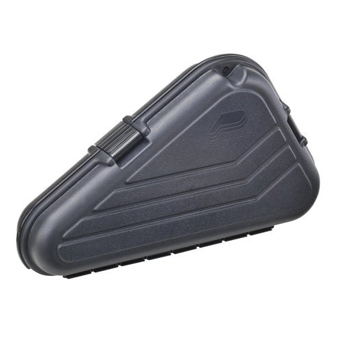Plano Protector Series Shaped Pistol Case, Large, Black, Hunting Gun Case with Padlock Tabs and Foam Padding, Hard Plastic Pistol and Accessory Case