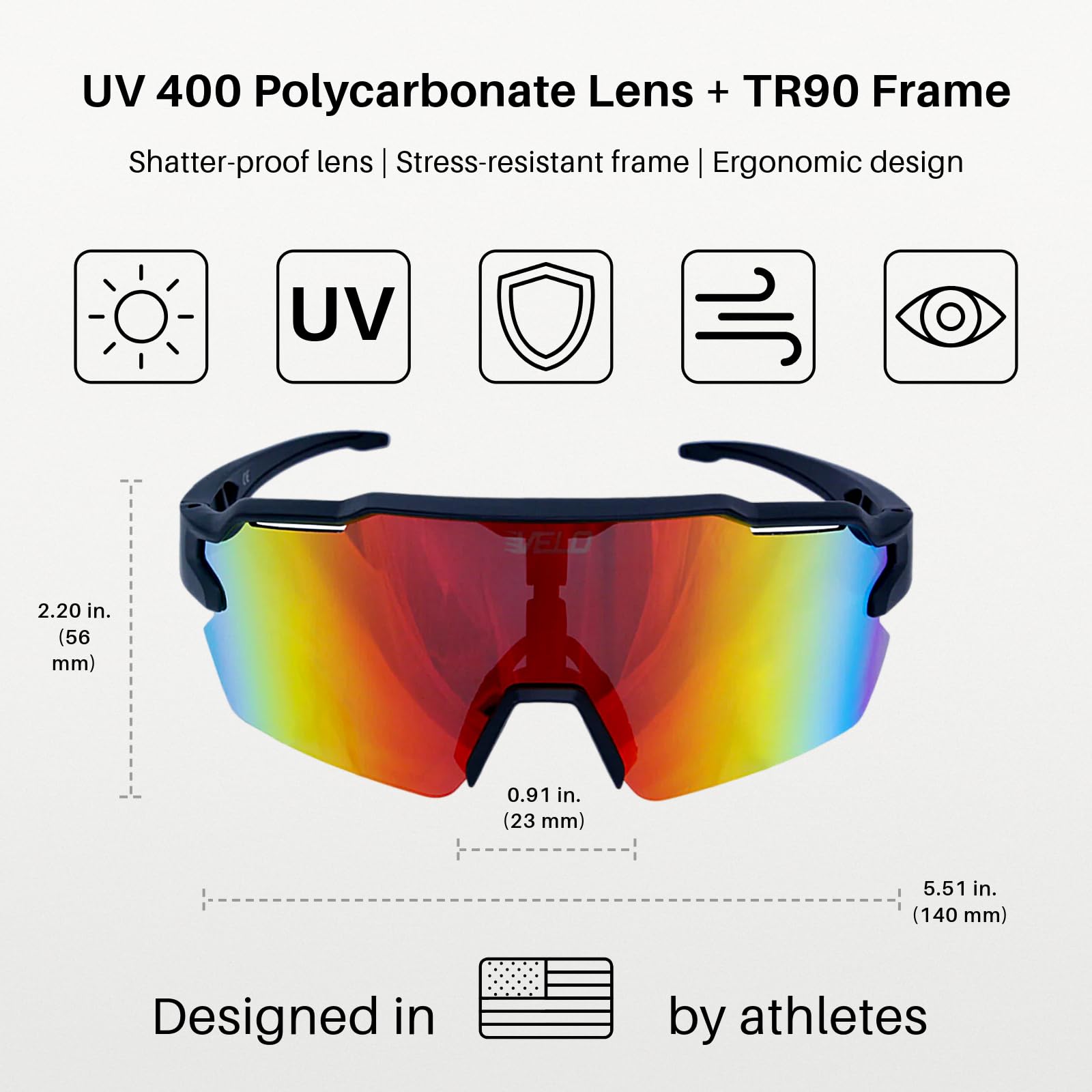 VELO Shades – Playmaker – Baseball/Softball Sunglasses – By Jax of The Bullpen Training (Black Fire)