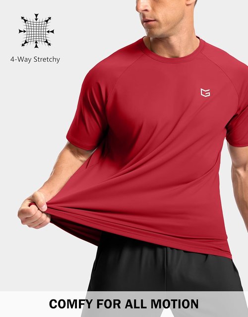 G Gradual Men's Athletic Workout T-Shirts - Moisture-Wicking Cooling Performance Tee | Short Sleeve Gym & Tennis