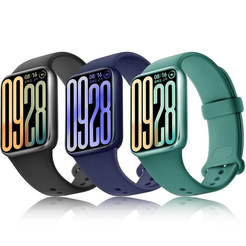 Z.DuDuZAZA Bands for Xiaomi Smart Band 9 Pro/ 8 Pro Straps for Women Men, 3 Pack Soft Silicone Strap Replacement Wristbands Compatible with Xiaomi Smart Band 8Pro/9Pro (black+green+blue)