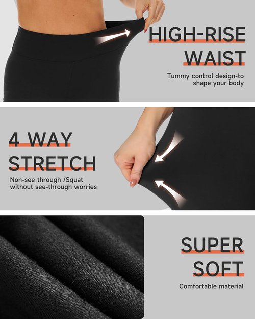 GAYHAY High Waisted Biker Shorts - Soft Black Spandex for Women | Perfect for Yoga & Workouts