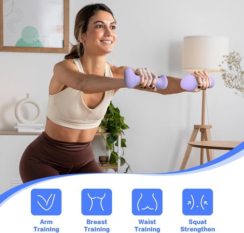 HXD-ERGO Ergonomic Dumbbell Weights Set - Perfect Hand Weights for Women | Ideal for Pilates, Yoga, and Strength Training