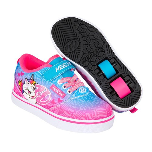 Heelys Women's Pro 20 X2 (Little Kid/Big Kid/Adult) Cyan/Pink/White 6 Medium