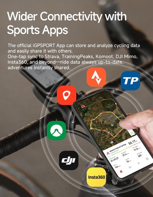 iGPSPORT BSC100MAX GPS Bike Computer, 3'' Screen Auto Start/Stop Custom Data 40H Waterproof Bicycle Computer Wireless