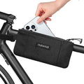 YMNHNB Bike Frame Bag – Water-Resistant Top Tube Bike Bag, Minimalist Bicycle Storage Pouch for Smartphone & Cards, Fits Road & Mountain Bikes