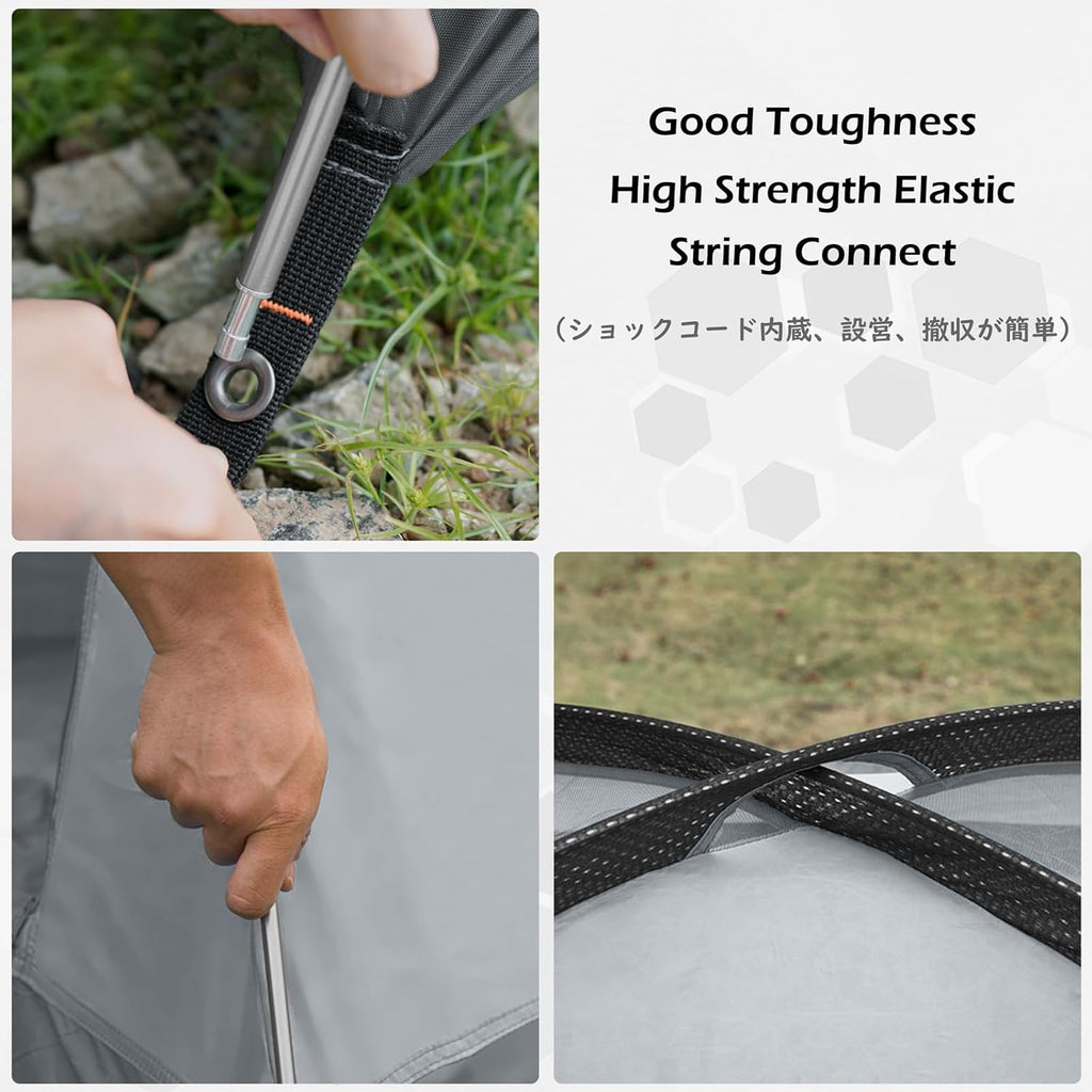 TRIWONDER Tent Poles - Replacement Aluminum Camping Rods | Pre-Assembled Repair Kit (2 Pcs)