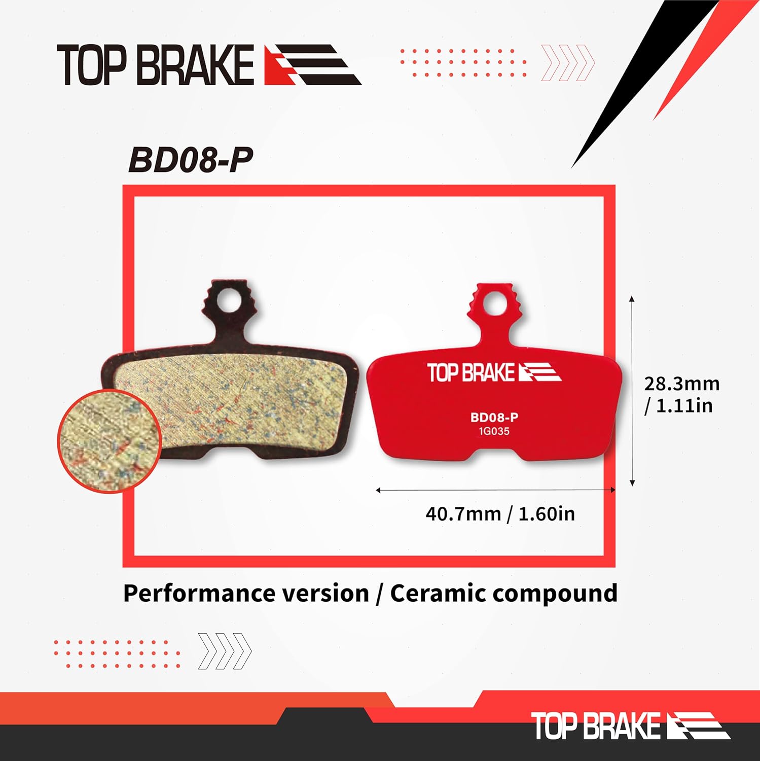 TOP BRAKE Disc Bike Brake Pads - Compatible with SRAM Code R, Guide RE, G2 RE & More | MTB eMTB Downhill Cycling