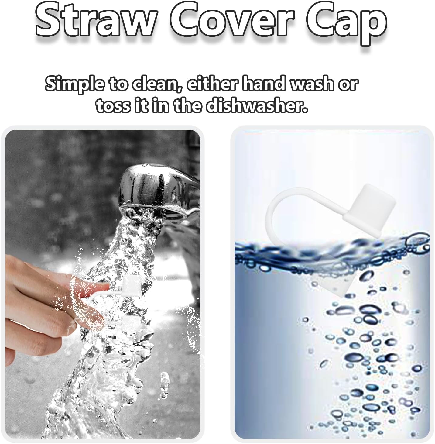 Stanley 14-Piece Silicone Straw Cover Caps - Simple 10mm Toppers for 40oz & 30oz Tumblers | White