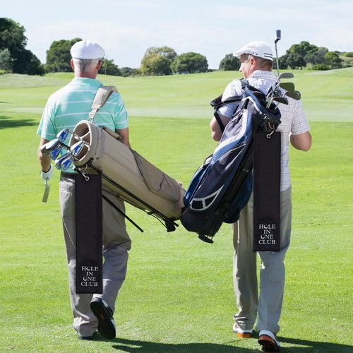 WUUCKOO Black Hole in One Club Embroidered Golf Towel, Funny Golf Towel for Golf Bag with Clip, Golf Accessories for Men, Birthday Gifts for Golfer