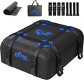 Skiennix Car Rooftop Cargo Carrier Bag - 100% Waterproof, 15 Cubic Feet, Heavy Duty | Includes Anti-Slip Mat & Straps (Blue)