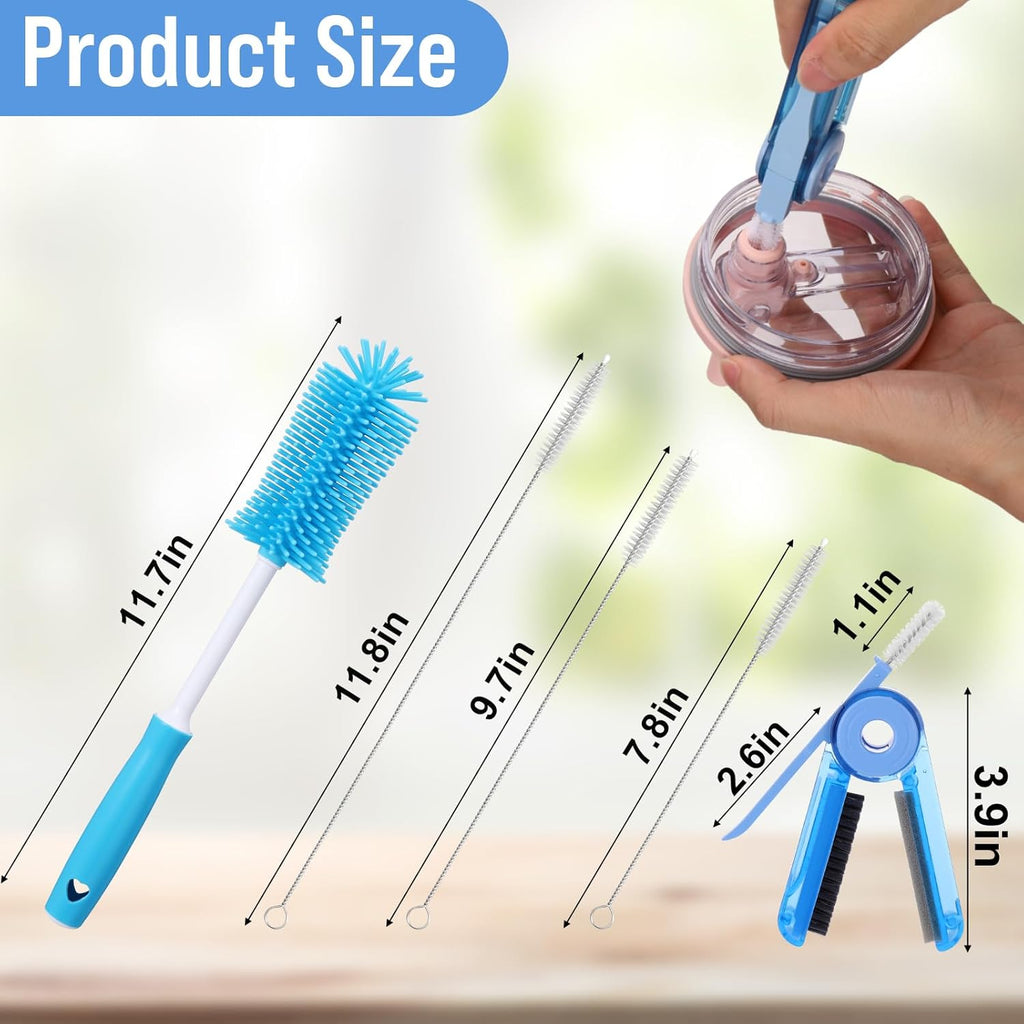 XANGNIER Water Bottle Cleaner Brush Set - 5 Pcs for Hydrojug & Tumbler Accessories | Multi-Size Brushes