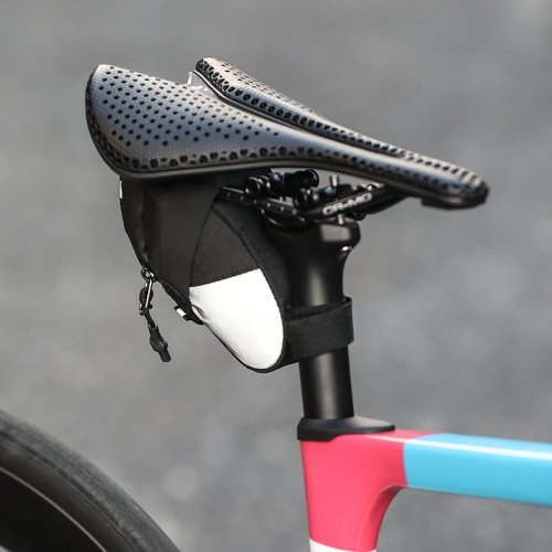 Rhinowalk Bike Saddle Bag Waterproof Bike Bag Under seat Bag 0.4L Rainproof Mountain Road Bike Seat Bag Professional Cycling Accessories-Silver