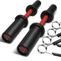 16" Olympic Dumbbell Handle, Loadable Dumbbells for 2-inch Olympic Weight Plates, Dumbbell Bar for Home Gym Strength Training, 2 Pair of Spring Collars Included