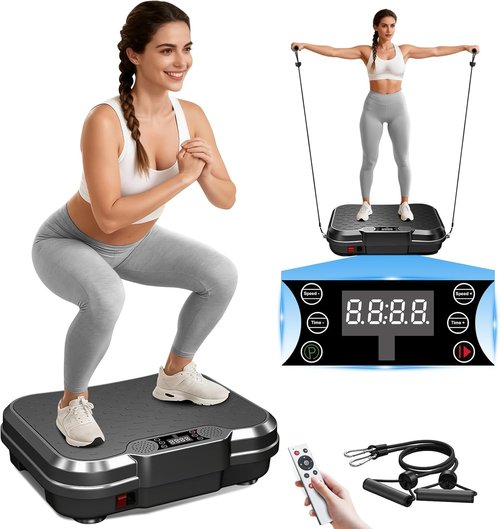 AoraPulse Vibration Plate - Full Body Workout Machine for Lymphatic Drainage & Weight Loss | 400 Lbs Capacity