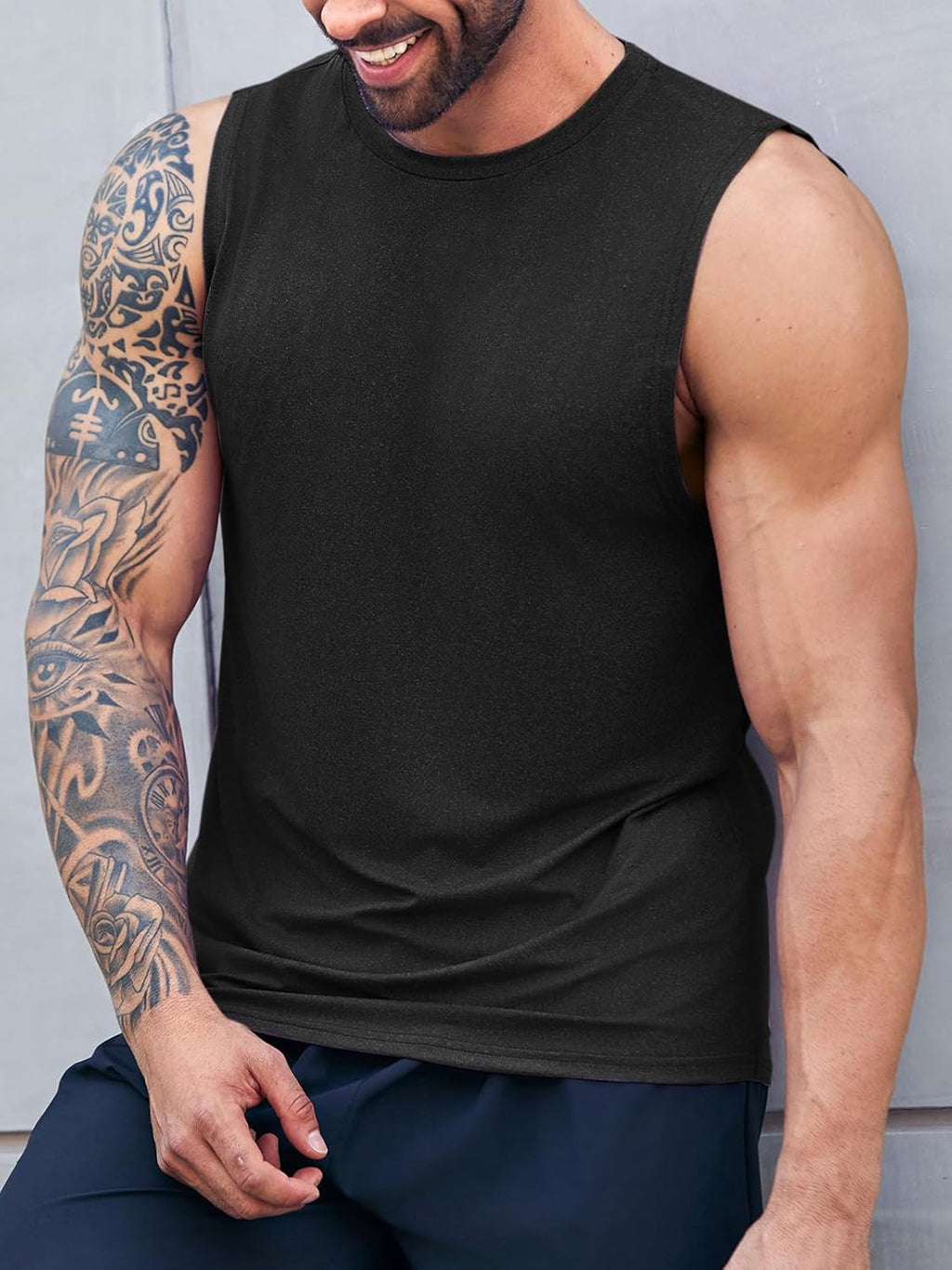 ZIWOCH Men's Sleeveless Tank Top - Comfortable Crewneck Design | Solid Color Options Available