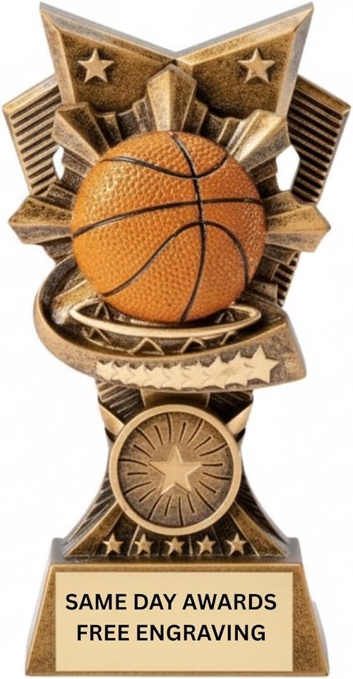 Champion V Sports Trophy - Custom Engraved 6-Inch Award for Youth & Adult Sports Teams | Perfect for MVPs & Tournaments