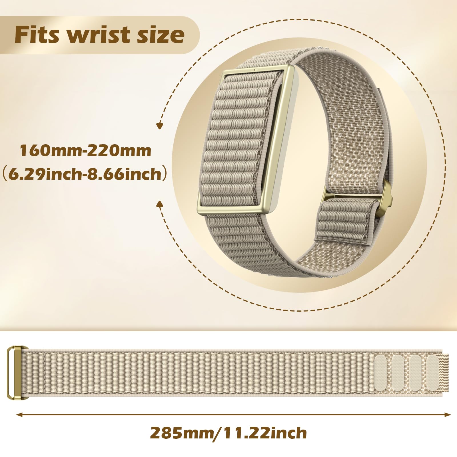 Yeahxing Nylon Band for Polar Loop - Visible Armband 2.0 Soft Breathable Replacement Strap with Polar Loop (2025), Secure Hook and Loop Closure, Comfortable Adjustable Wristband for Men Women