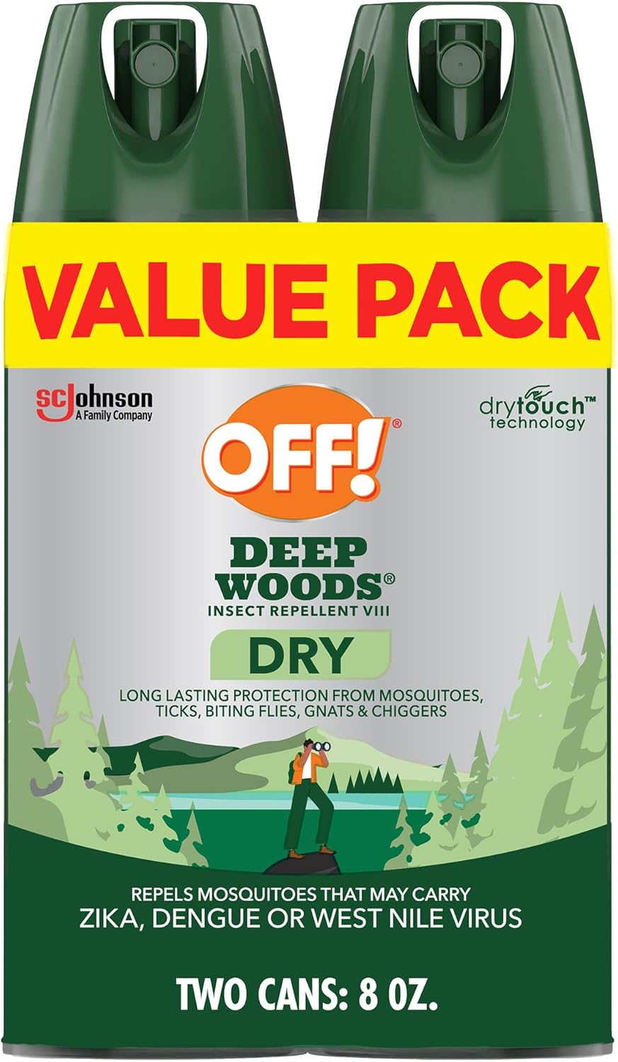 OFF! Deep Woods Insect Repellent - Long-Lasting, Non-Greasy Bug Spray | 4 Oz, 2 Count