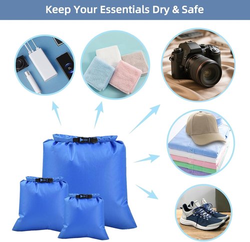 6PCS Dry Bags - Waterproof Lightweight Dry Bags for Kayaking, Hiking & Camping | Durable Outdoor Gear