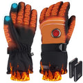 Zoomsnail Heated Gloves for Men Women, Rechargeable Battery Heated Gloves with Touchscreen for Hunting Camping Skiing (Large)