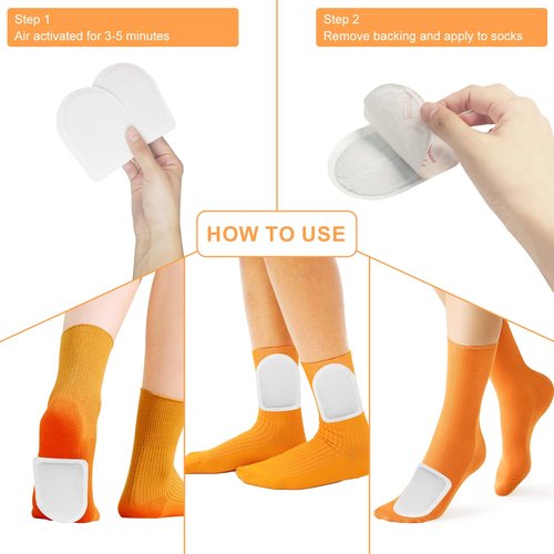 Foot Warmers for Feet, Feet Warmers for Women Men, Toe Warmers for Feet, Insole Foot Warmer Disposable, Ultra Thin, Air Activated, 20 Pair