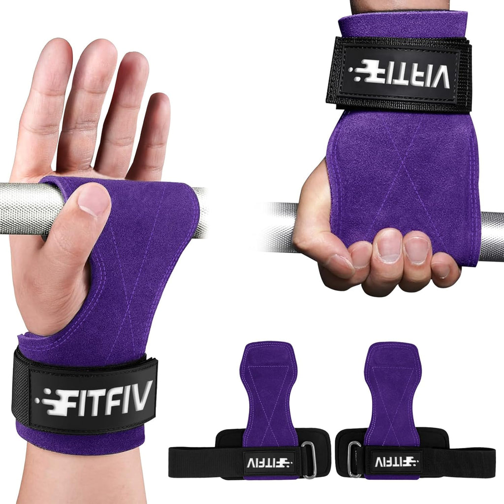 Regine Switzerland Weight Lifting Wrist Straps - Double Leather with Neoprene Padding for Men & Women