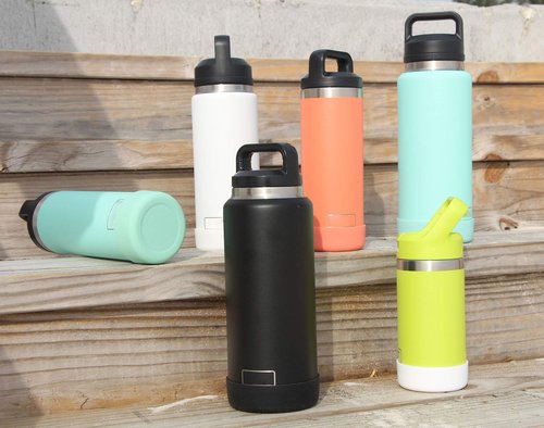 One MissionX Protective Silicone Boot for YETI 46oz 36oz 26oz 18/12oz, Owala 32oz 24oz Bottles & Yonder Water Bottles, Anti-Slip Bottom Sleeve Cover, BPA Free (Black, Fits 46 oz)