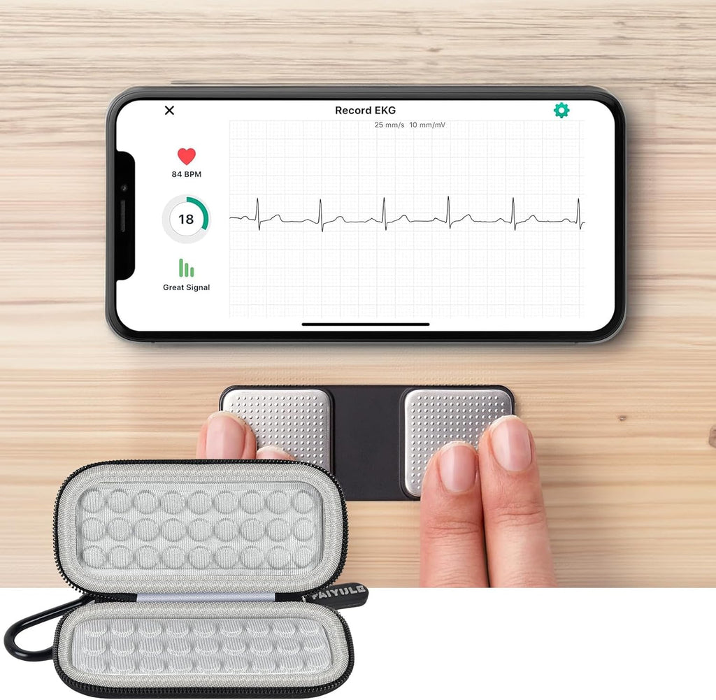 PAIYULE KardiaMobile 6L Case - Compact Holder for EKG Monitor & Heart Rate Detector (Box Only)