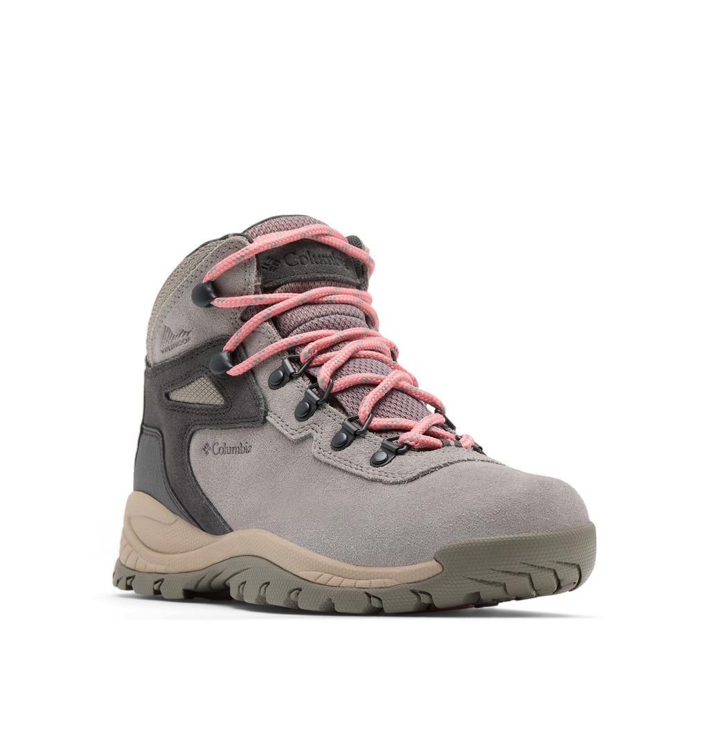 Columbia Womens Newton Ridge Plus Waterproof Amped, Stratus/Canyon Rose, 6.5 Wide