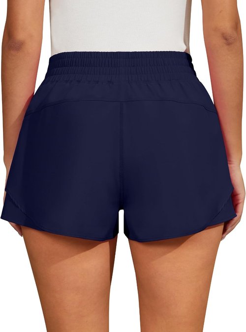 FireSwan Women's 2-in-1 Running Shorts - High Waisted, Quick Dry, Flowy Athletic Gym Shorts with Pockets