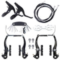 Brake Set for Bikes - Front & Rear Calipers, Levers & Cables