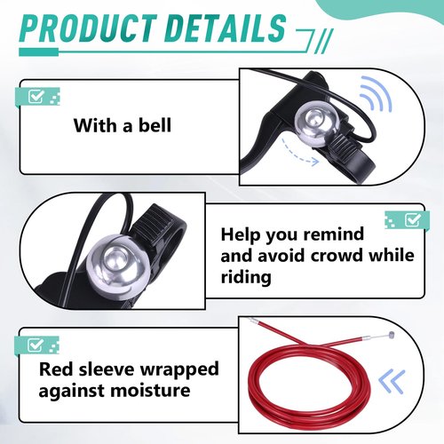 Kamrexi Brake Handle Lever with Brake Cable for Gotrax Electric Scooters GXL V2, Apex Pro XL, Rival, XR, XR Elite & XR Ultra, Replacement Brake Handle Leve Assembly Kit