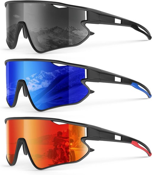 KALIYADI Polarized Sunglasses - UV400 Protection Sports Glasses for Men | Ideal for Cycling & Running