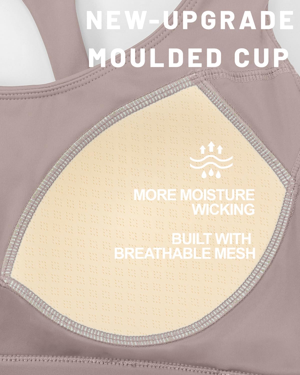 RUNNING GIRL High Support Sports Bra for Women - Molded Cup Racerback Yoga & Running Bra