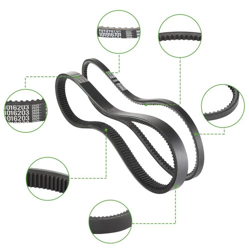 10L0L Drive Belt & Starter Generator Belt Kit Replace for Club Car DS 1997-up, Club Car Precedent 2004-up Gas OEM 101916701 1016203