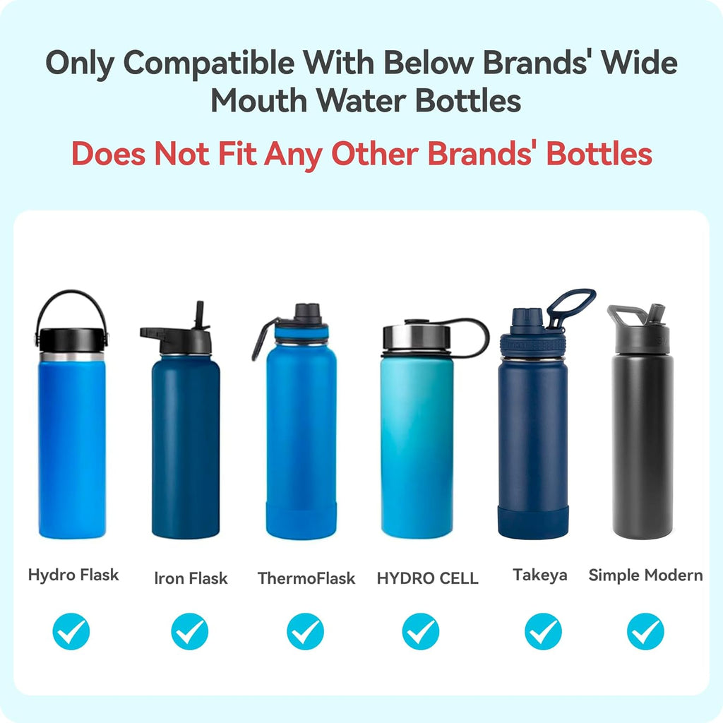 Snowfall Auto Flip Lid - Spout Lid for Hydro Flask 12-64 oz Wide Mouth | Fits Simple Modern, Iron Flask, Takeya