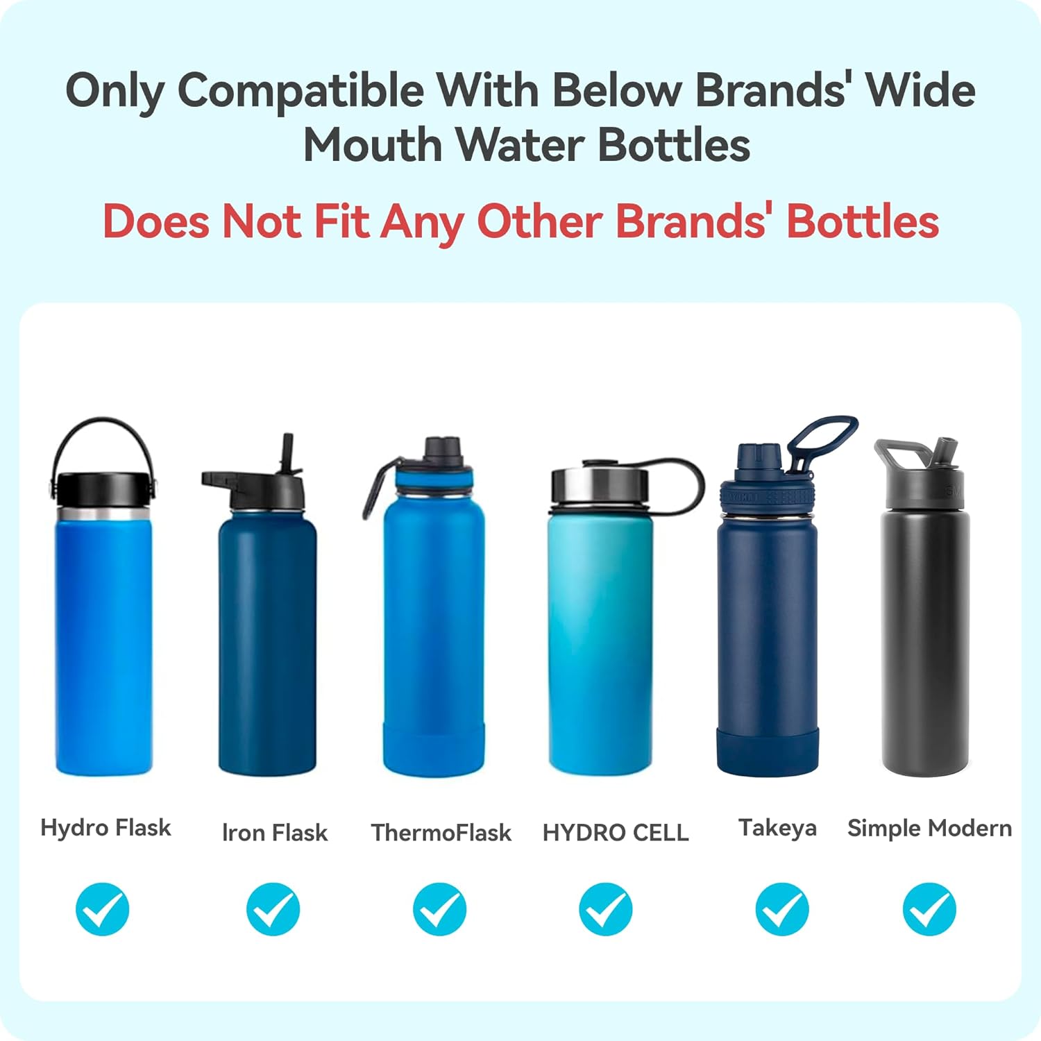 Snowfall Auto Flip Lid - Spout Lid for Hydro Flask 12-64 oz Wide Mouth | Fits Simple Modern, Iron Flask, Takeya