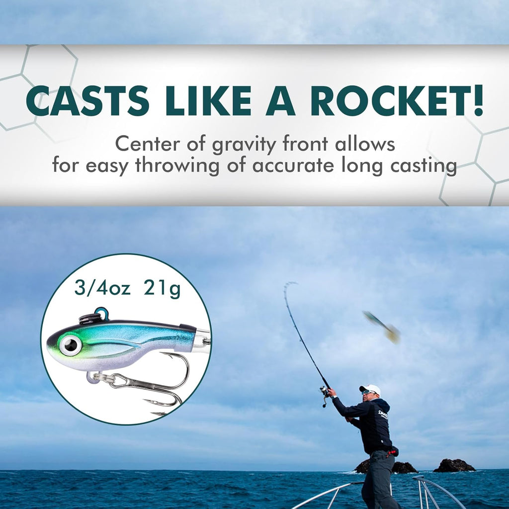 TRUSCEND Swim or Jig Fishing Spinner Baits for Freshwater and Saltwater, Rooster Tail Fishing Lures for Trout Bass Walleye Crappie Salmon Pike, Blade Bait with Copper Blade