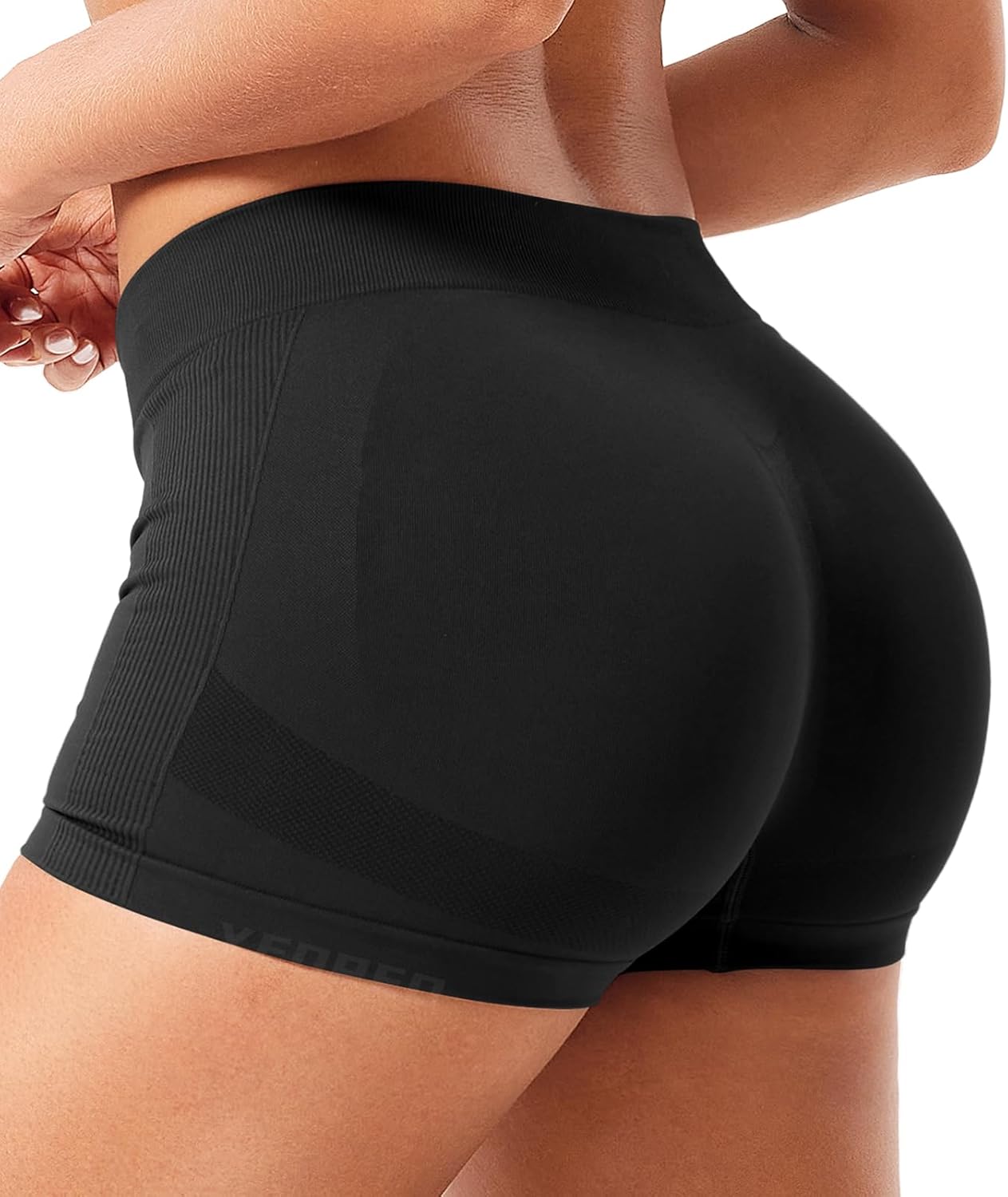YEOREO Women's Booty Shorts - Low Rise 2.5" Scrunch Lifting Biker Gym Shorts for Yoga & Running