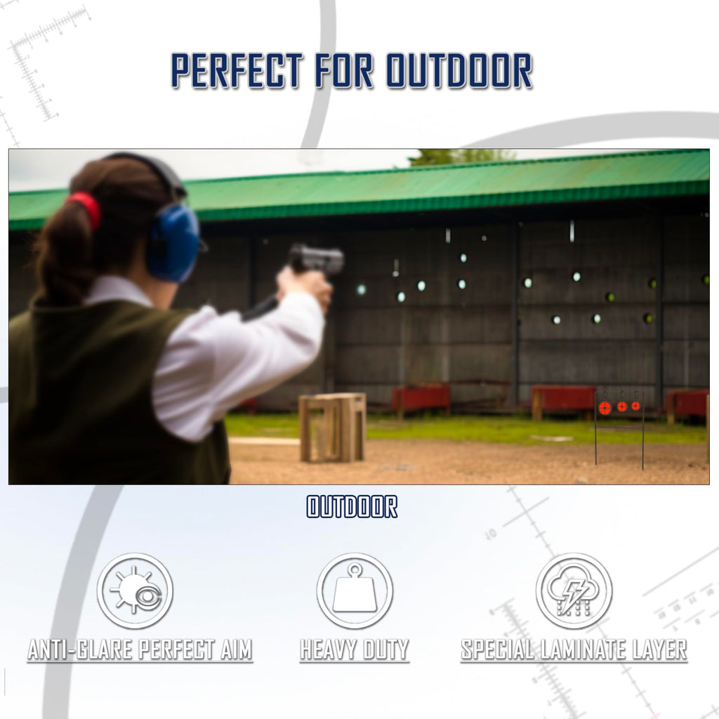 KNINE OUTDOORS Spinner Metal Targets for Shooting, 3/8'' Thick Auto-Reset Steel, Heavy Duty for .44 Magnum Centerfire Handguns, Outdoor Range Practice