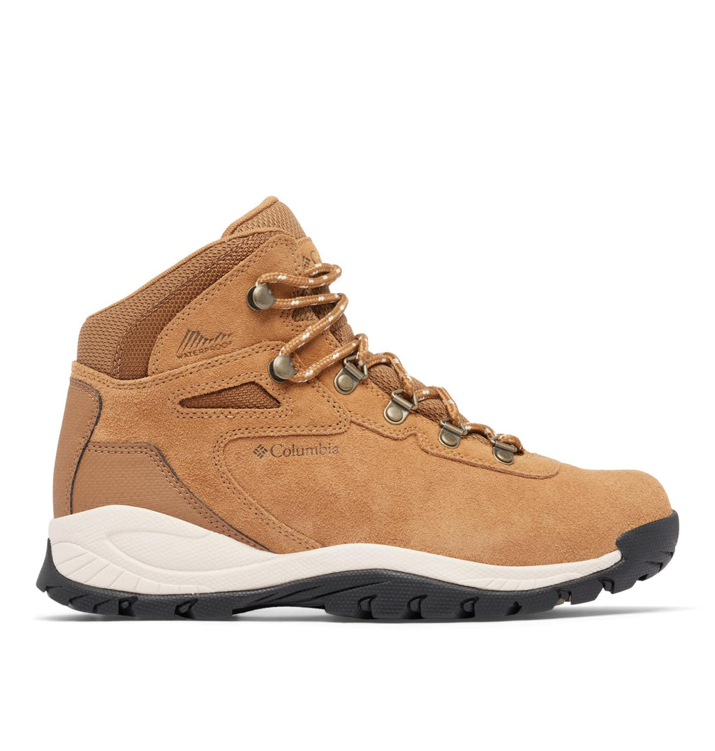 Columbia Womens Newton Ridge Plus Waterproof Amped, Elk/Dark Stone, 5 Wide