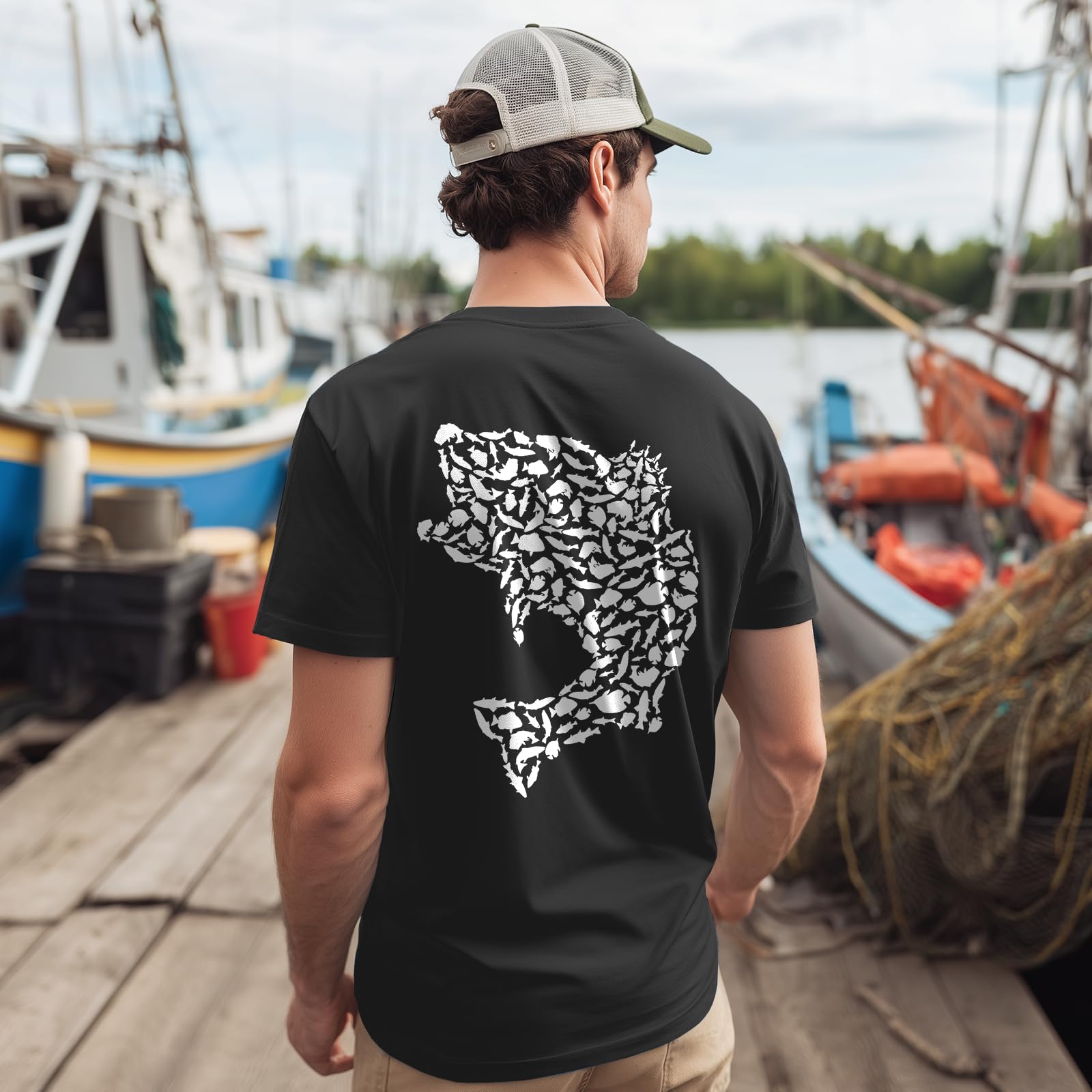 Palmyth Mens Fishing Shirts Short Sleeve UPF 50+ Quick Dry T-Shirt