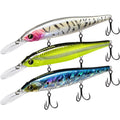 TRUSCEND Suspending Jerkbait Fishing Lures, Precision-Engineered Minnow with Sound, Flash & Irresistible Action, Cast Farther, Glow Brighter and Rattle Louder Jerkbaits for Bass Walleye Pike Catfish