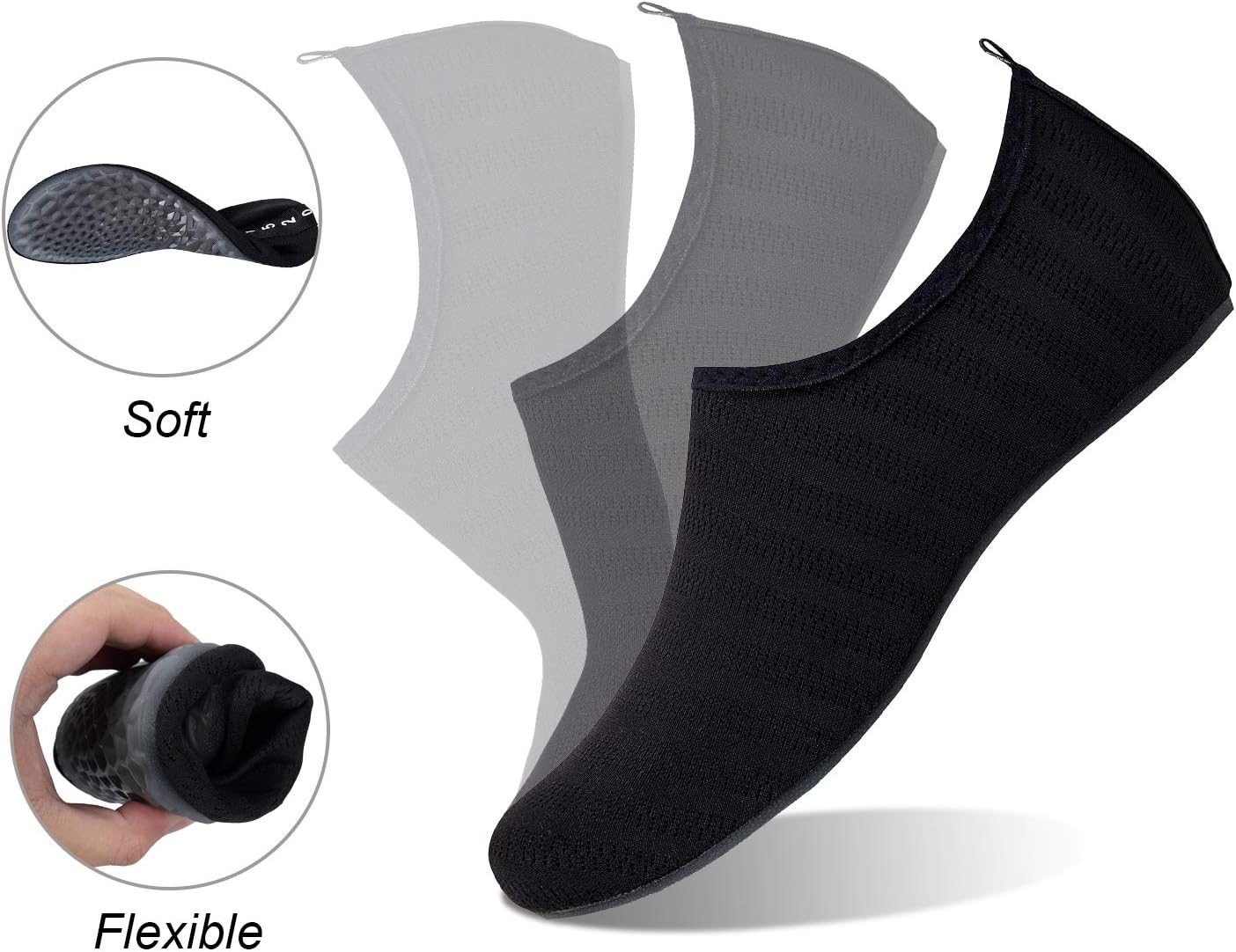 WateLves Water Shoes - Quick-Dry Aqua Socks for Beach, Swim & Surf | Unisex Translucent Soles