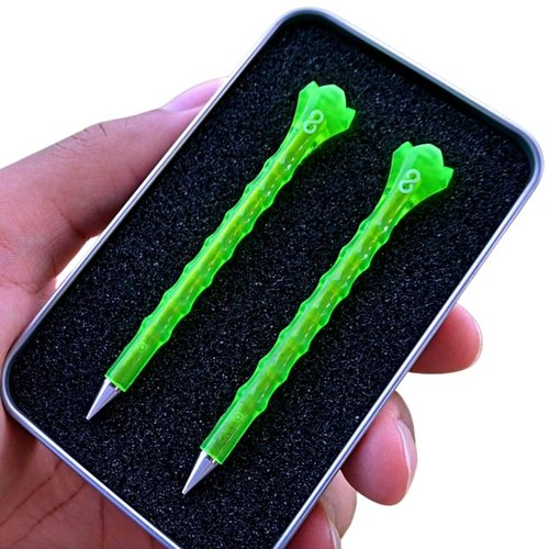 AIRGLO Forever Tee Premium Metal Unbreakable Golf Tees (2 Pack), Extended Metal Tip, Golf Club Groove Cleaner, Golf Divot Tool, Durable Transparent Plastic Golf Tees