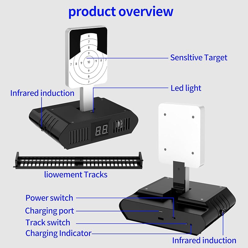 Portable Laser Target Trainer with Moving Rails – Class IIIA