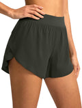 Soothfeel High Waisted Athletic Running Shorts - Quick Dry Dolphin Style for Women | Gym Workout Liner