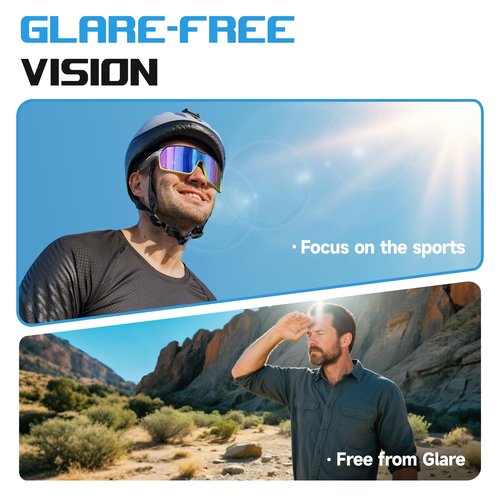 Ynaahi Sports Sunglasses. Ultra-light TR90 Frame, UV400 protection. Ideal for Pickleball, Cycling and Outdoor sports