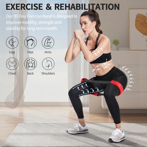 Hip & Core System - Resistance Loop Bands for Core Fitness & Glute Workouts | Stretching Tool