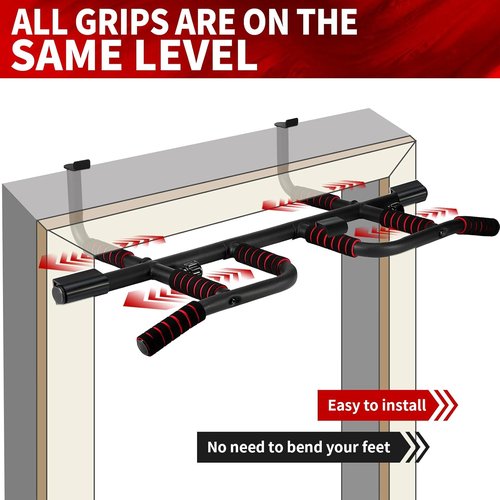 IRON AGE Pull Up Bar - Industrial Grade Steel, Easy Hang & Go Design, Multi-Grip | 2025 Model